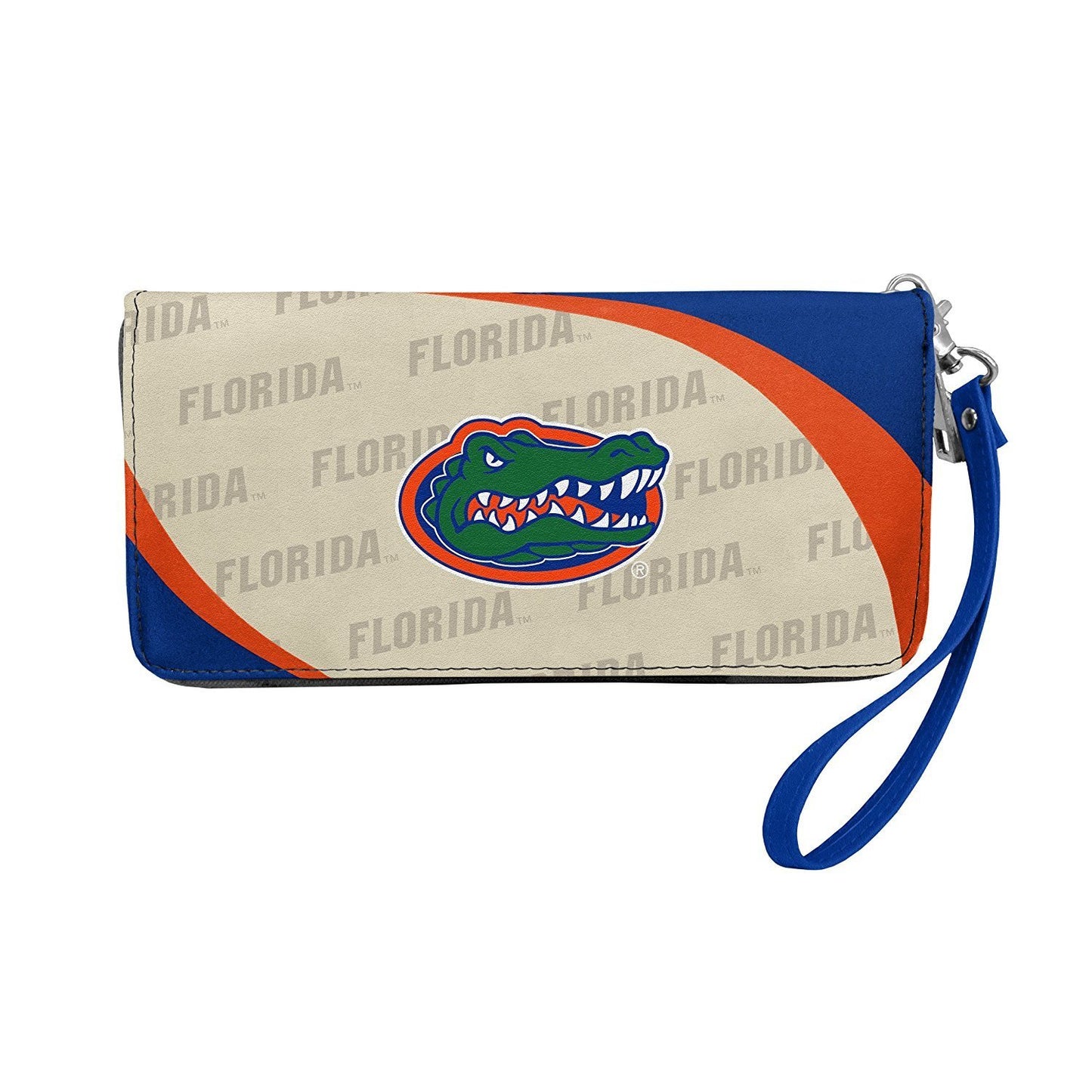 Littlearth womens NCAA Florida Gators Curve Zip Organizer Wallet, Team Color, 8" x 4" x 1"