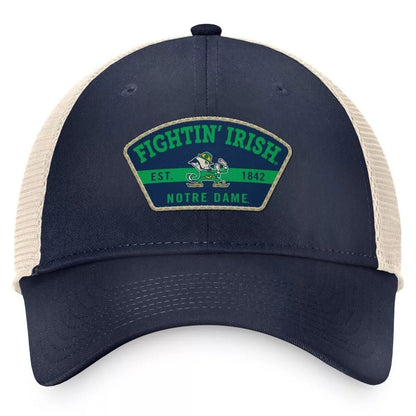 Officially Licensed Notre Dame Classic Relaxed Fit Hat Adjustable Irish Team Logo Embroidered Two-Tone Cap