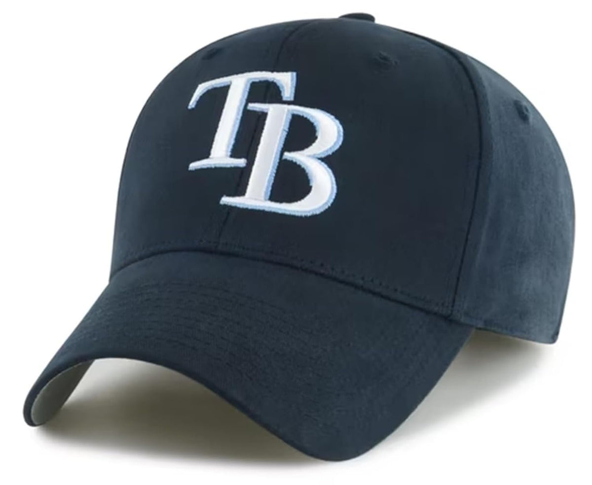 Officially Licensed Tampa Bay Rays Hat Primary Home Team Logo Adjustable Navy Blue MVP Sports Cap