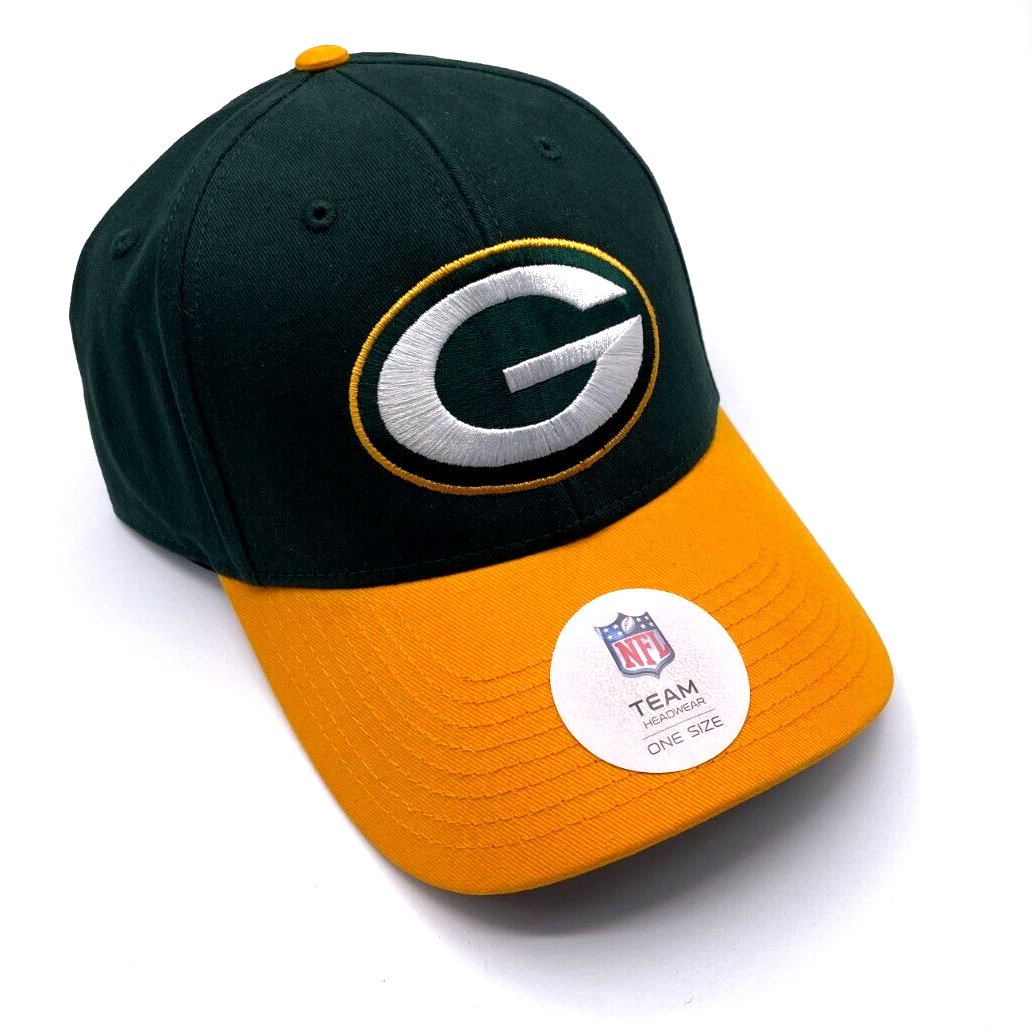 Green Bay Packers Hat Two Tone MVP Structured Style NFL Football Team Logo Cap New