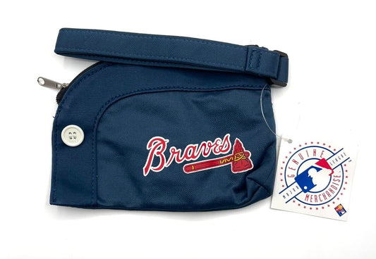 ATLANTA BRAVES STADIUM WRISTLET BAG PURSE AUTHENTIC MLB BASEBALL TEAM LOGO NEW