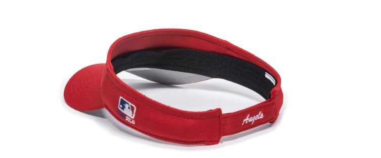 LA ANGELS RED VISOR HAT MVP AUTHENTIC MLB BASEBALL TEAM NEW ADJUSTABLE CAP