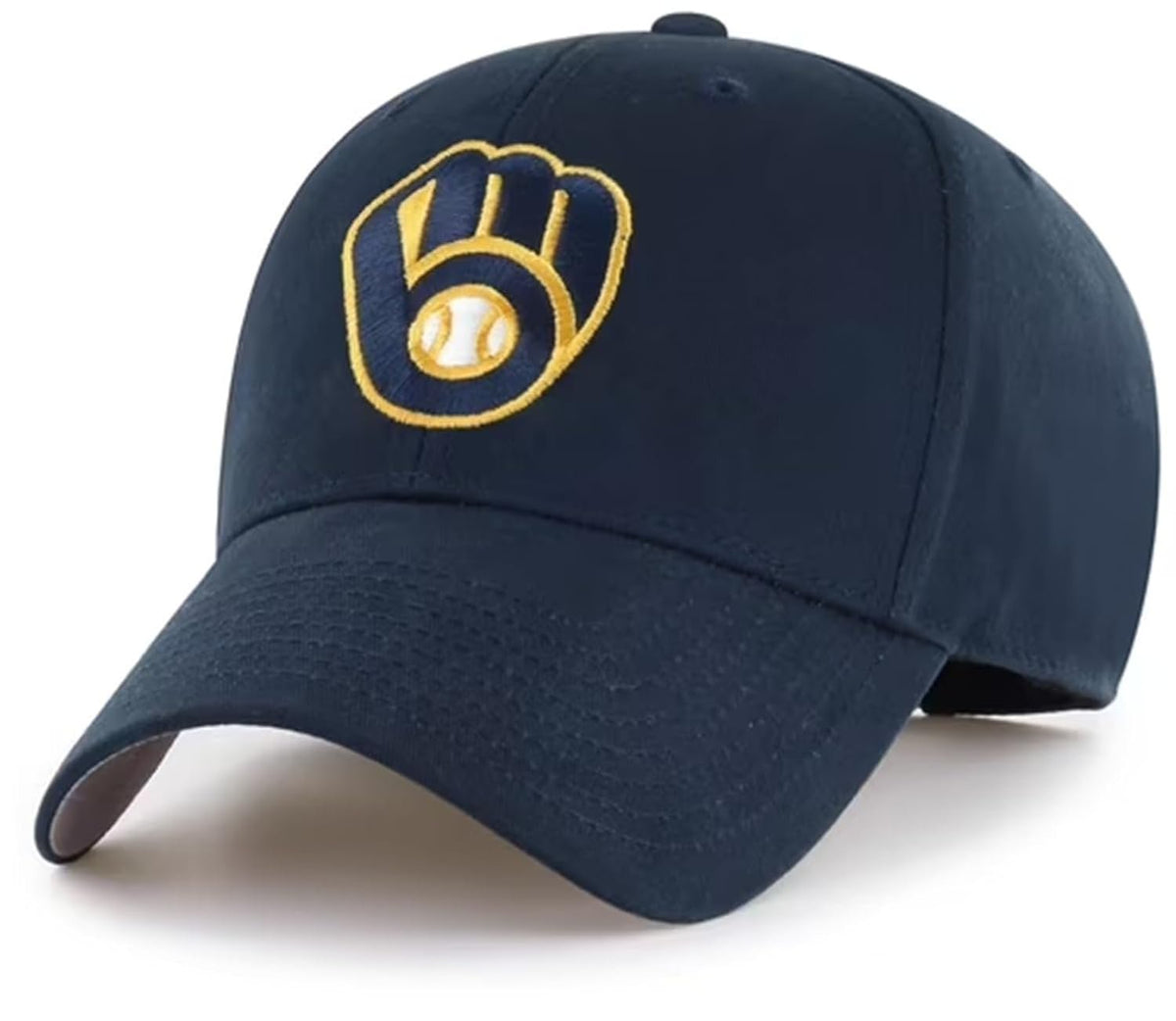 Officially Licensed Milwaukee Brewers Navy MVP Hat Primary Home Team Embroidered Logo Baseball Sports Cap