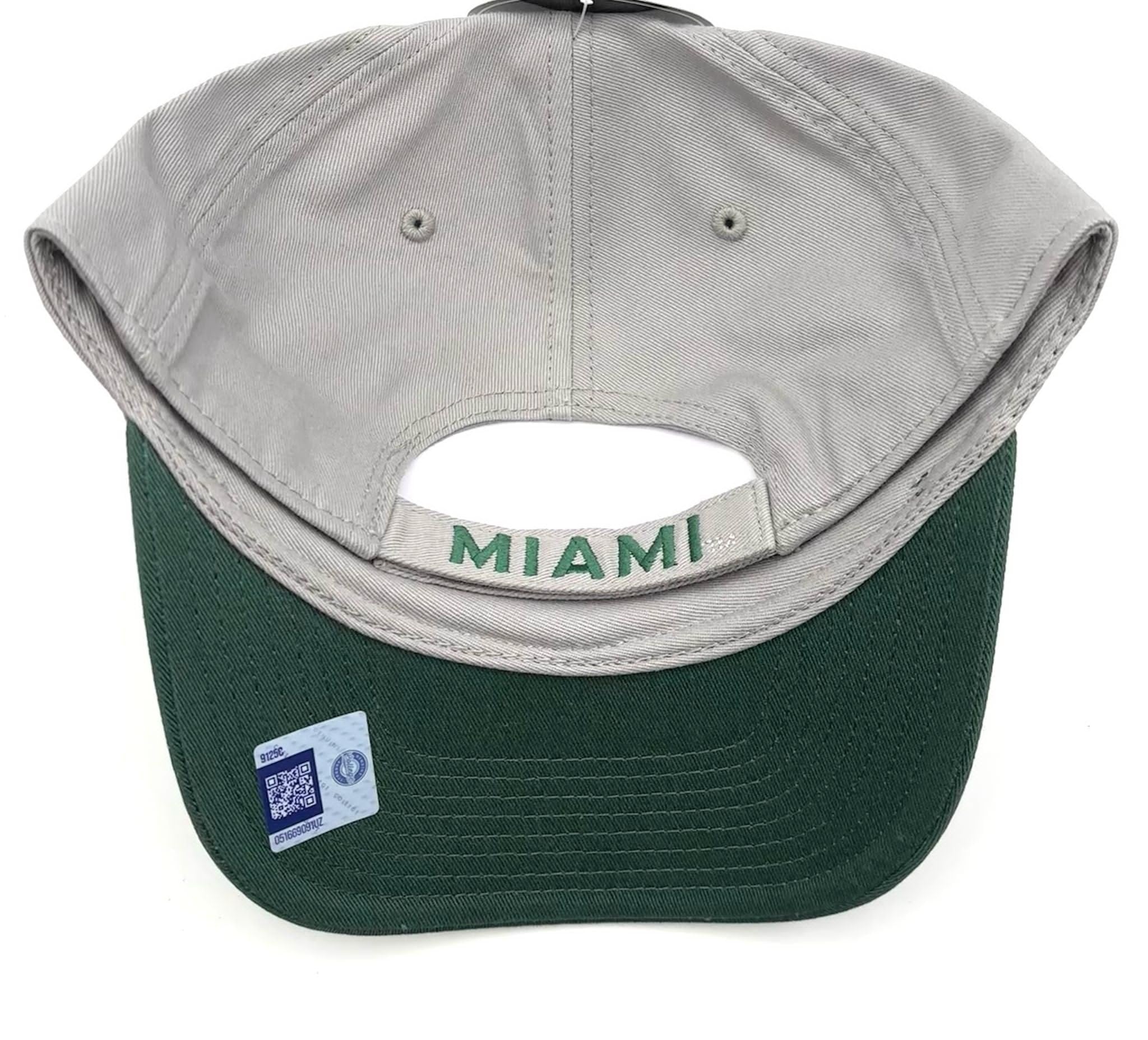 Officially Licensed University of Miami Hurricanes Classic Two Tone MVP Hat Adjustable Hurricanes Logo Structured Cap