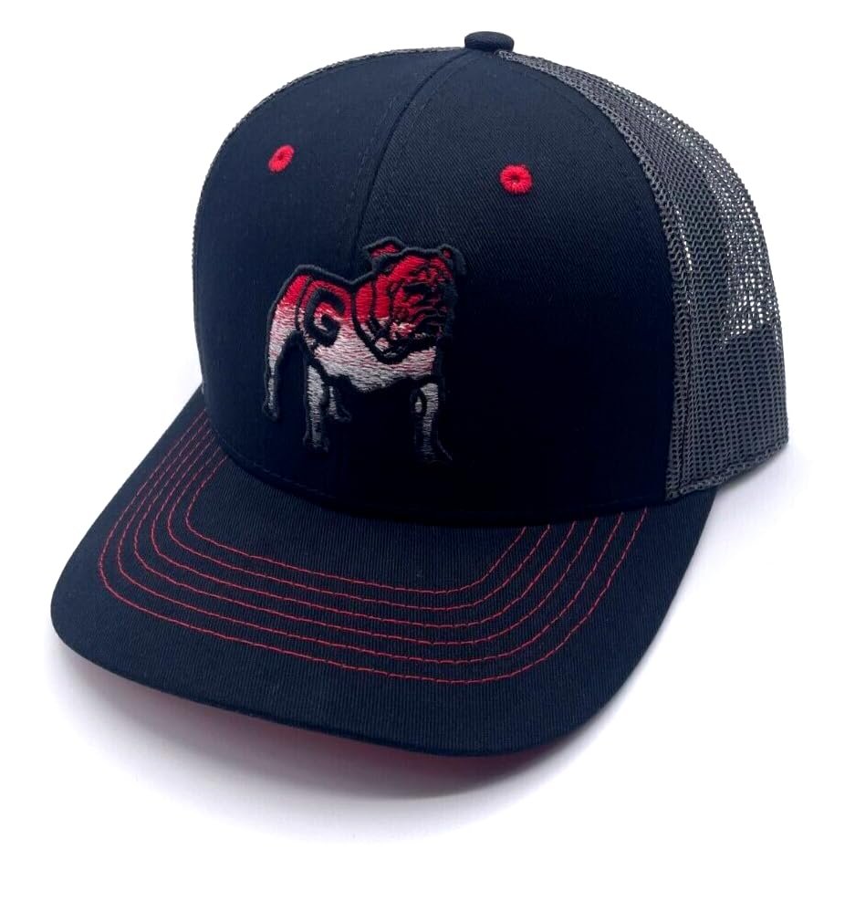 University Georgia Mesh Trucker Hat Adjustable Bulldogs Classic Team Mascot Logo Cap Multicolor