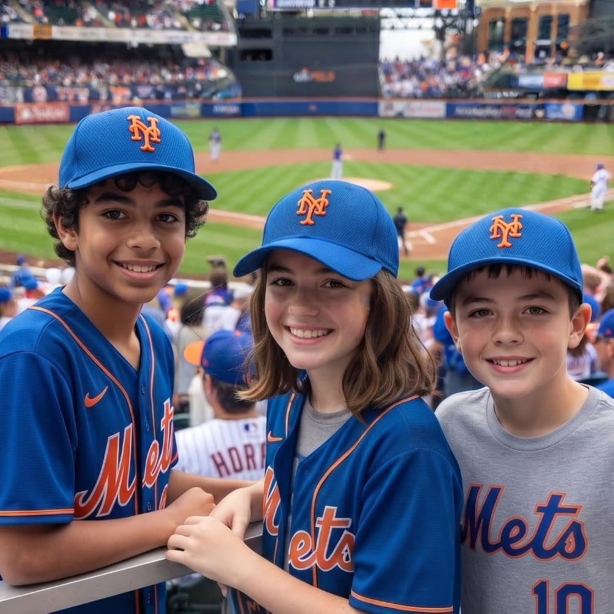 Officially Licensed New York Mets Youth Blue MVP Hat Adjustable Embroidered Sports Cap for Boys and Girls