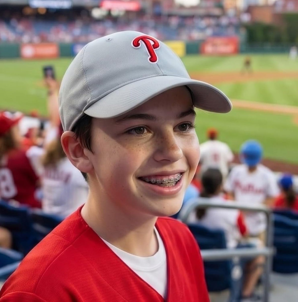 Philadelphia Phillies Gray MVP Youth Hat Embroidered Cap for Boys and Girls