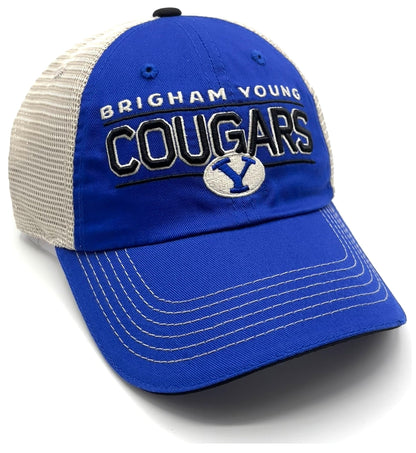 BYU Cougars Hat Mesh Trucker Snapback Relaxed Fit Style NCAA College University Football Team Logo Cap New