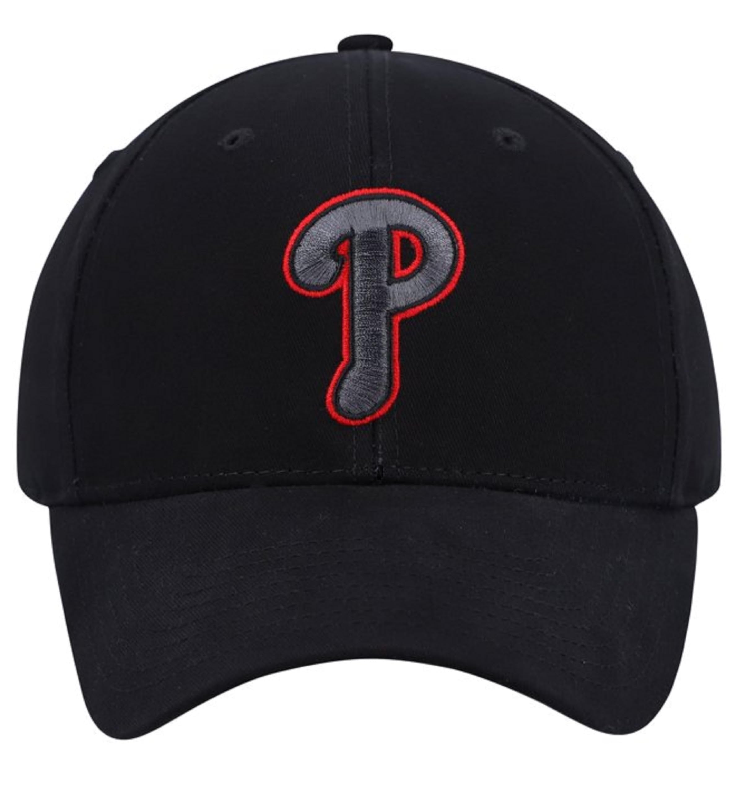 Officially Licensed Philadelphia Baseball MVP Black Hat Adjustable Embroidered Classic Team Logo Structured Cap