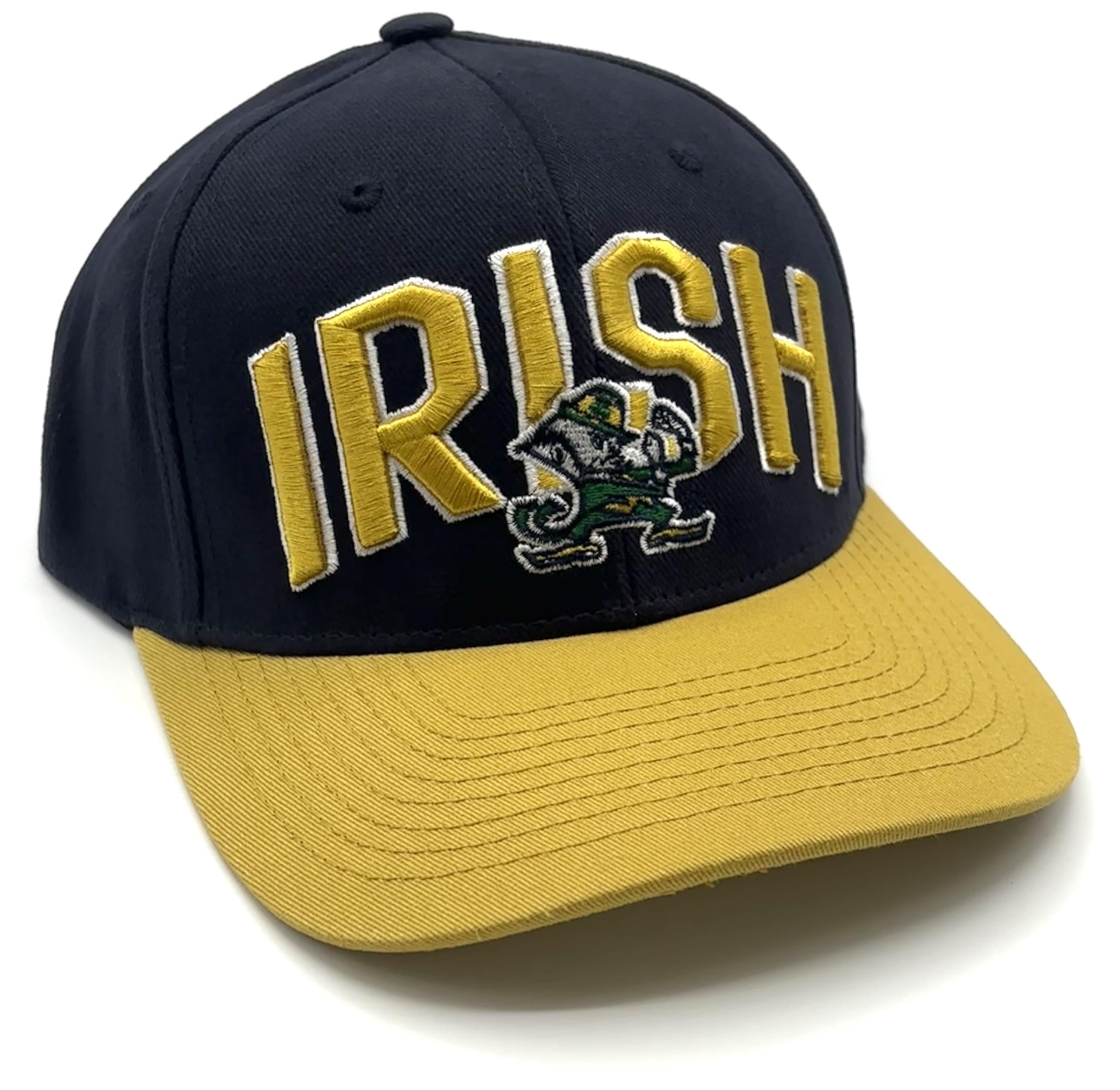 Officially Licensed Notre Dame Hat Classic Adjustable Irish Logo Embroidered Two-Tone Structured Cap Multicolor