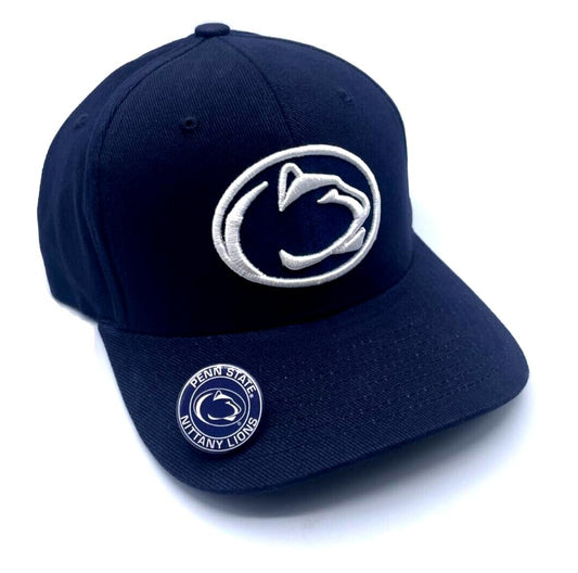 Penn State Classic Edition MVP Hat Embroidered Team Logo Adjustable Cap (Blue)