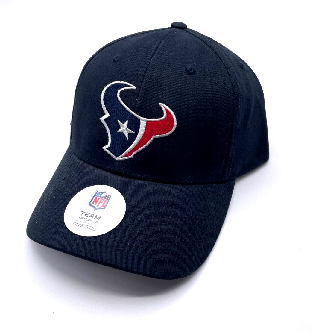 HOUSTON TEXANS NAVY BLUE NFL FOOTBALL AUTHENTIC CLASSIC TEAM LOGO CAP NEW