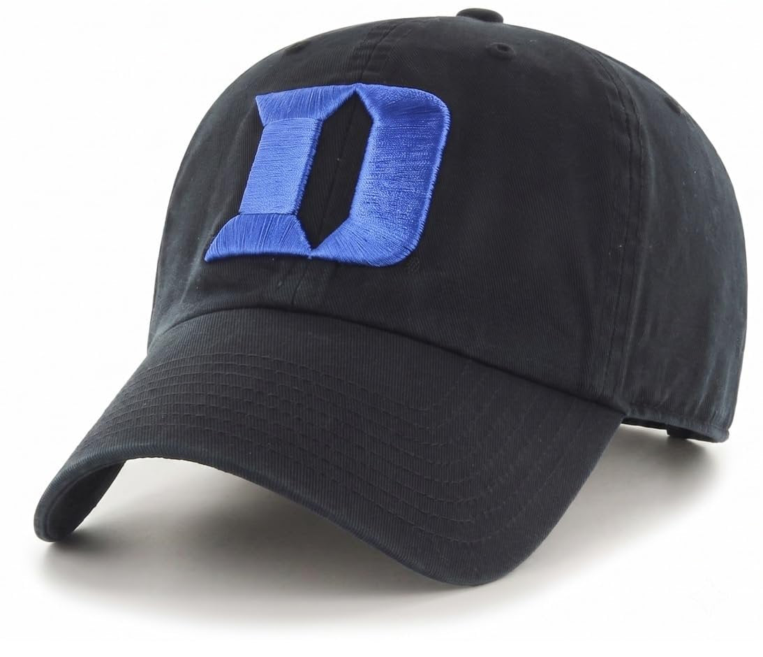 Officially Licensed Duke Blue Devils Black MVP Hat Iconic Blue D Logo Embroidery Adjustable Structured Cap