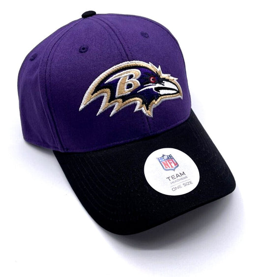 Baltimore Ravens Hat Two Tone MVP Structured NFL Football Team Logo Cap New