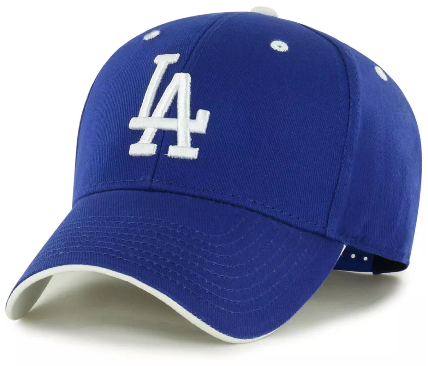 Los Angeles Baseball MVP Hat Classic LA Team Logo Adjustable Structured Cap (Blue)