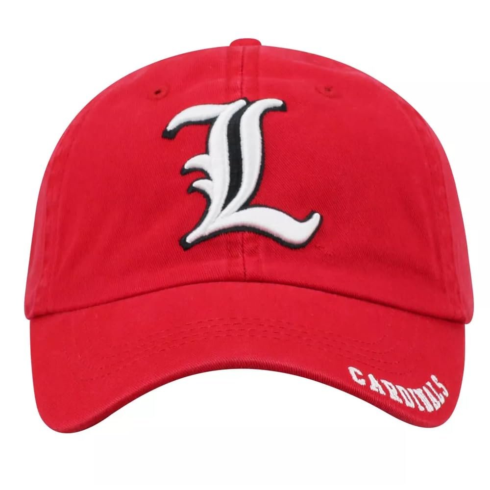 Offically Licensed University Louisville Classic Edition Hat Adjustable Cardinals Relaxed Fit Cap (Red)