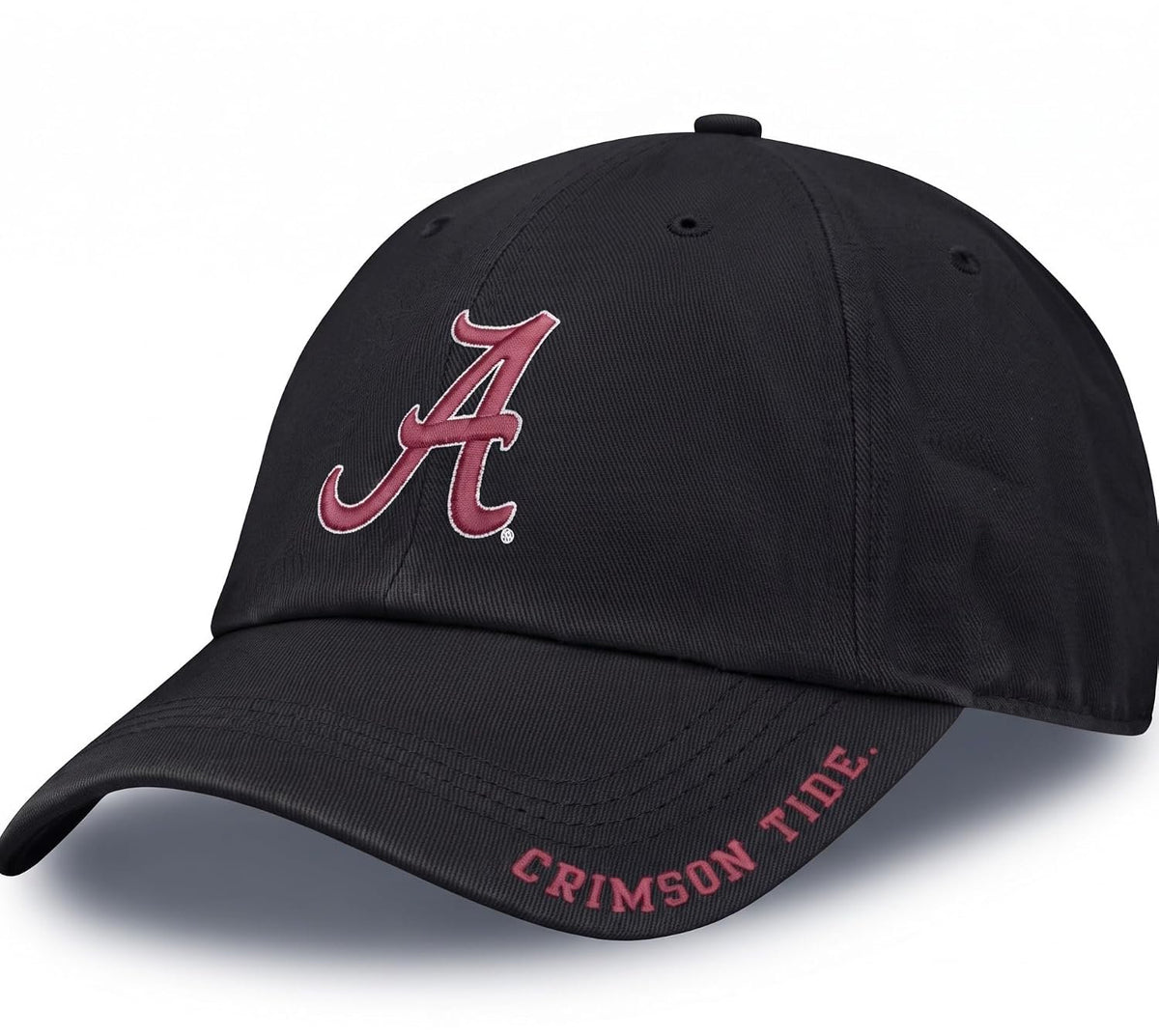 Alabama Crimson Tide Relaxed Fit Black Captain Hat Embroidered Script Logo