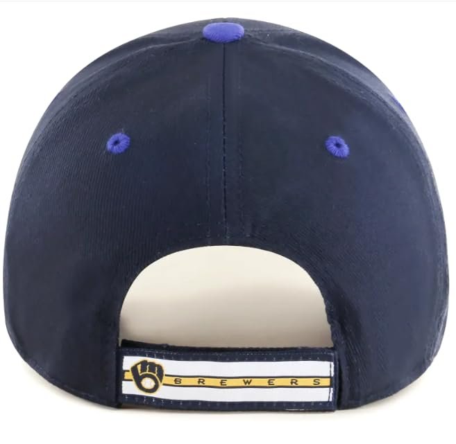 Milwaukee Brewers Hat Classic Edition Team Logo Adjustable Embroidered Navy Blue MLB Baseball Cap