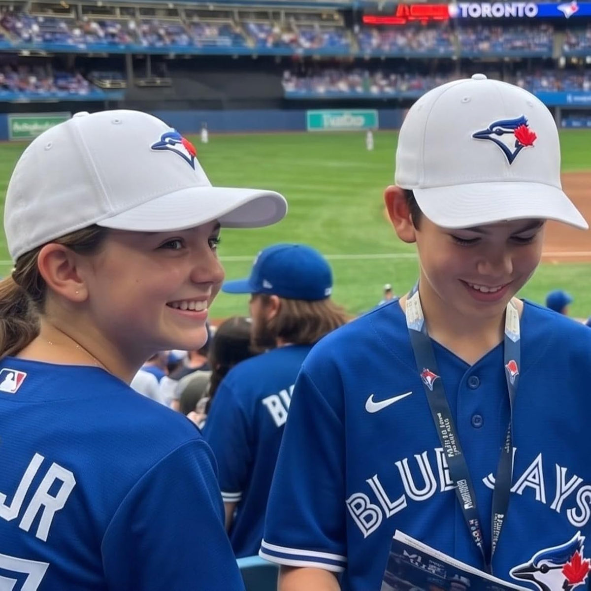 Toronto Blue Jays White MVP Hat Embroidered Baseball Cap for Boys and Girls