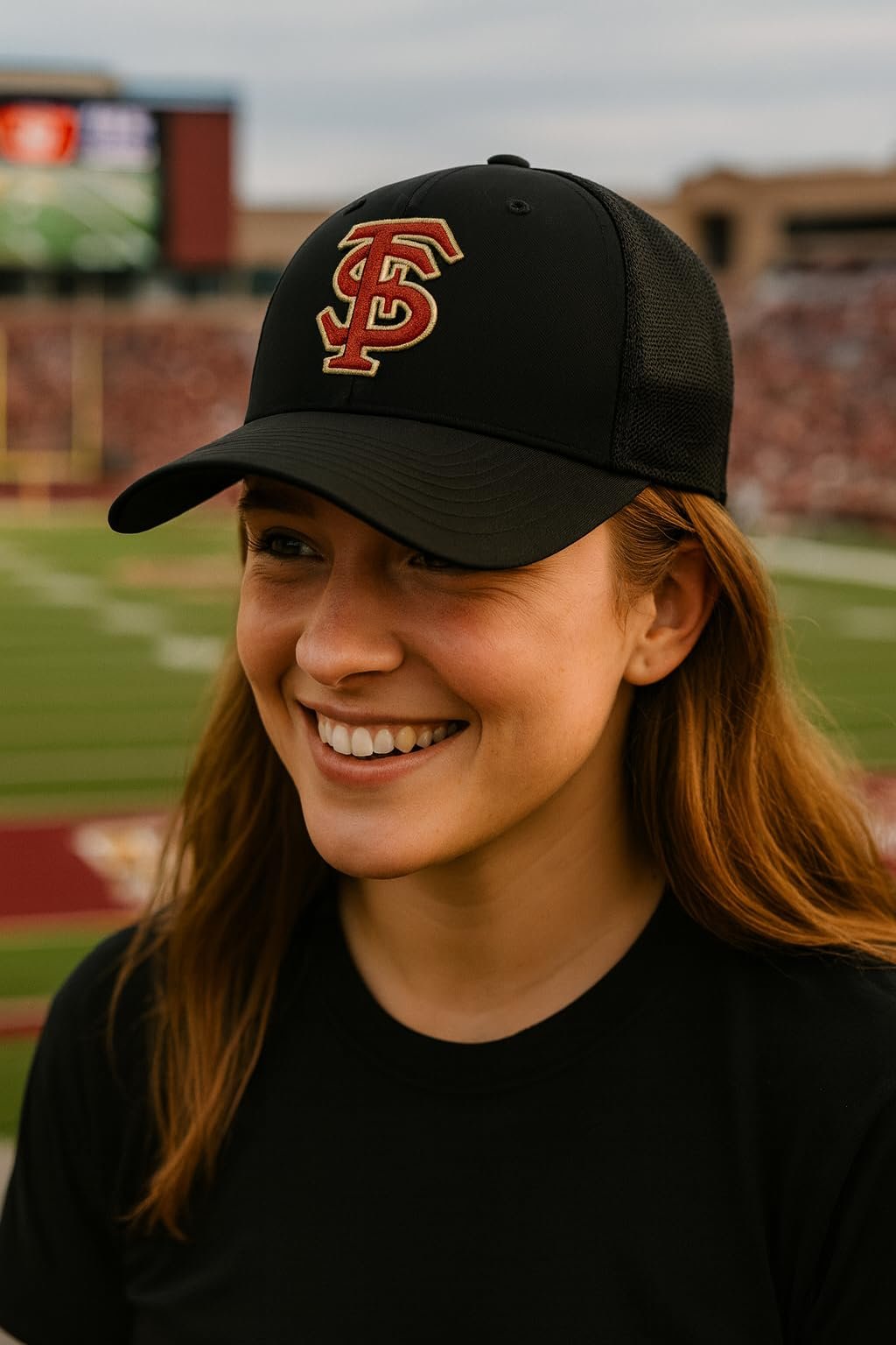 Florida State Seminoles Hat Black Mesh Trucker NCAA College Football University Team Logo Cap New