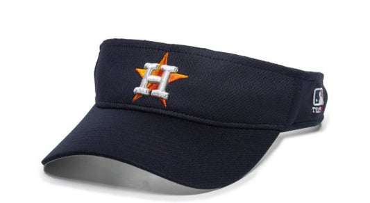 HOUSTON ASTROS BLACK VISOR HAT MVP AUTHENTIC MLB BASEBALL TEAM ADJUSTABLE NEW