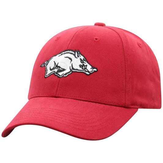 ARKANSAS RAZORBACKS RED HAT MVP AUTHENTIC NCAA FOOTBALL TEAM NEW ADJUSTABLE CAP