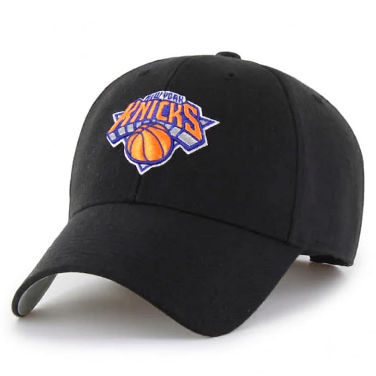 Officially Licensed New York Knicks Championship Black MVP Hat, Adjustable Embroidered Structured Sports Cap