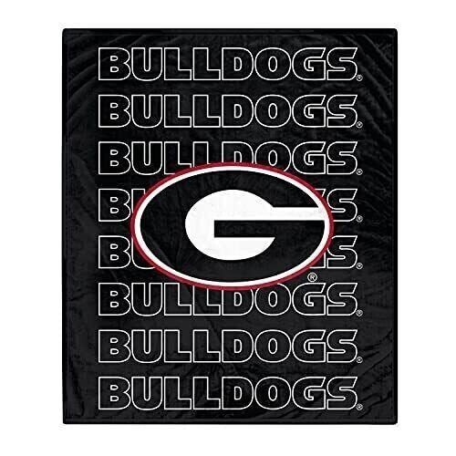 GEORGIA BULLDOGS PLUSH BLANKET 60" X 70" UGA PEGASUS SPORTS NCAA FOOTBALL NEW