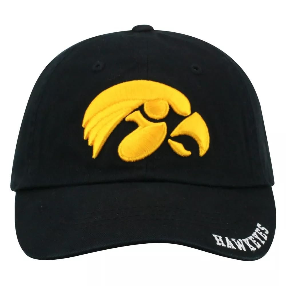 Officially Licensed Iowa University Classic Edition Hat Adjustable Relaxed Fit Hawkeyes Embroidered Team Logo Cap