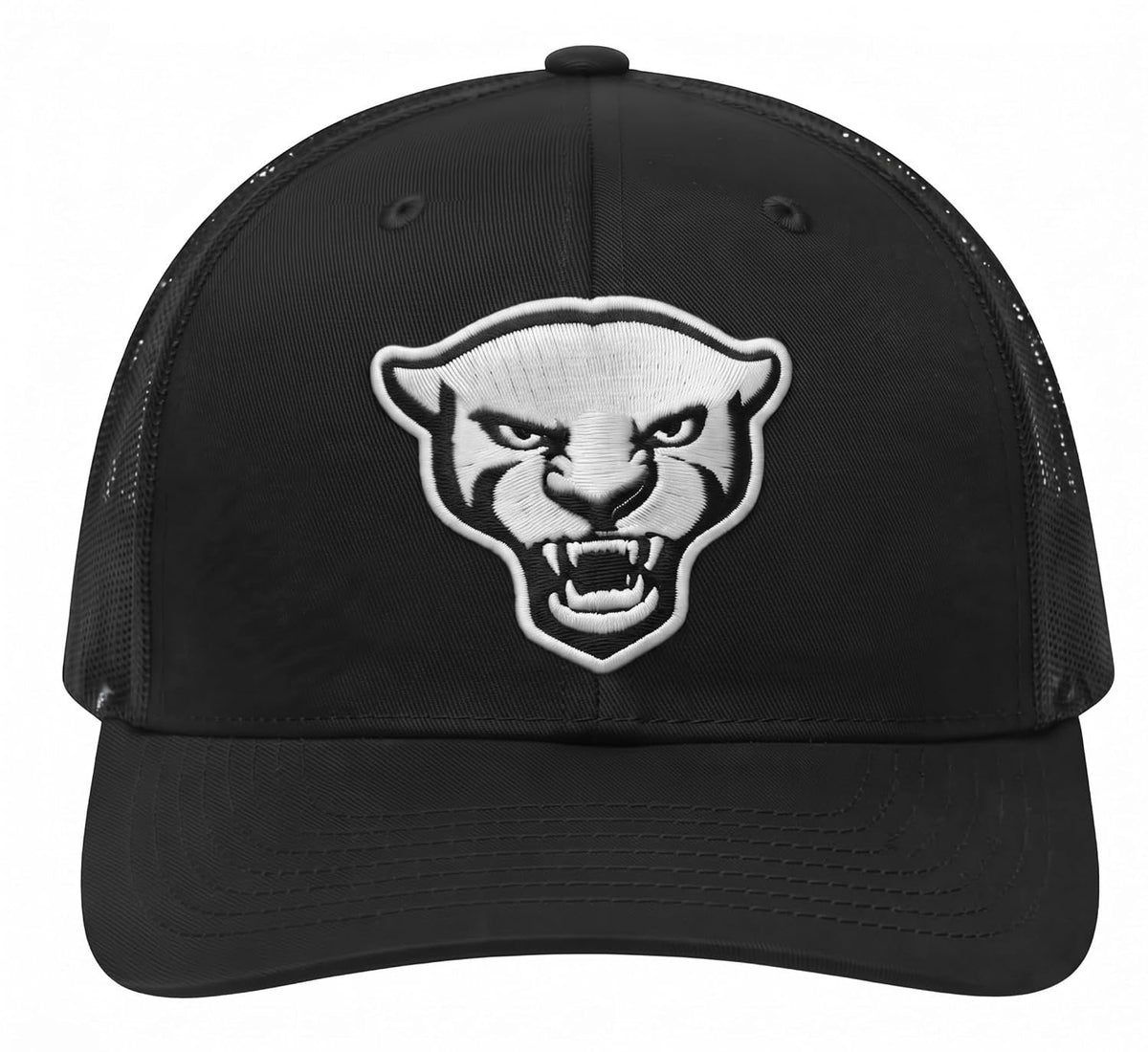 University of Pittsburgh Black Mesh Trucker Embroidered White Panther Logo