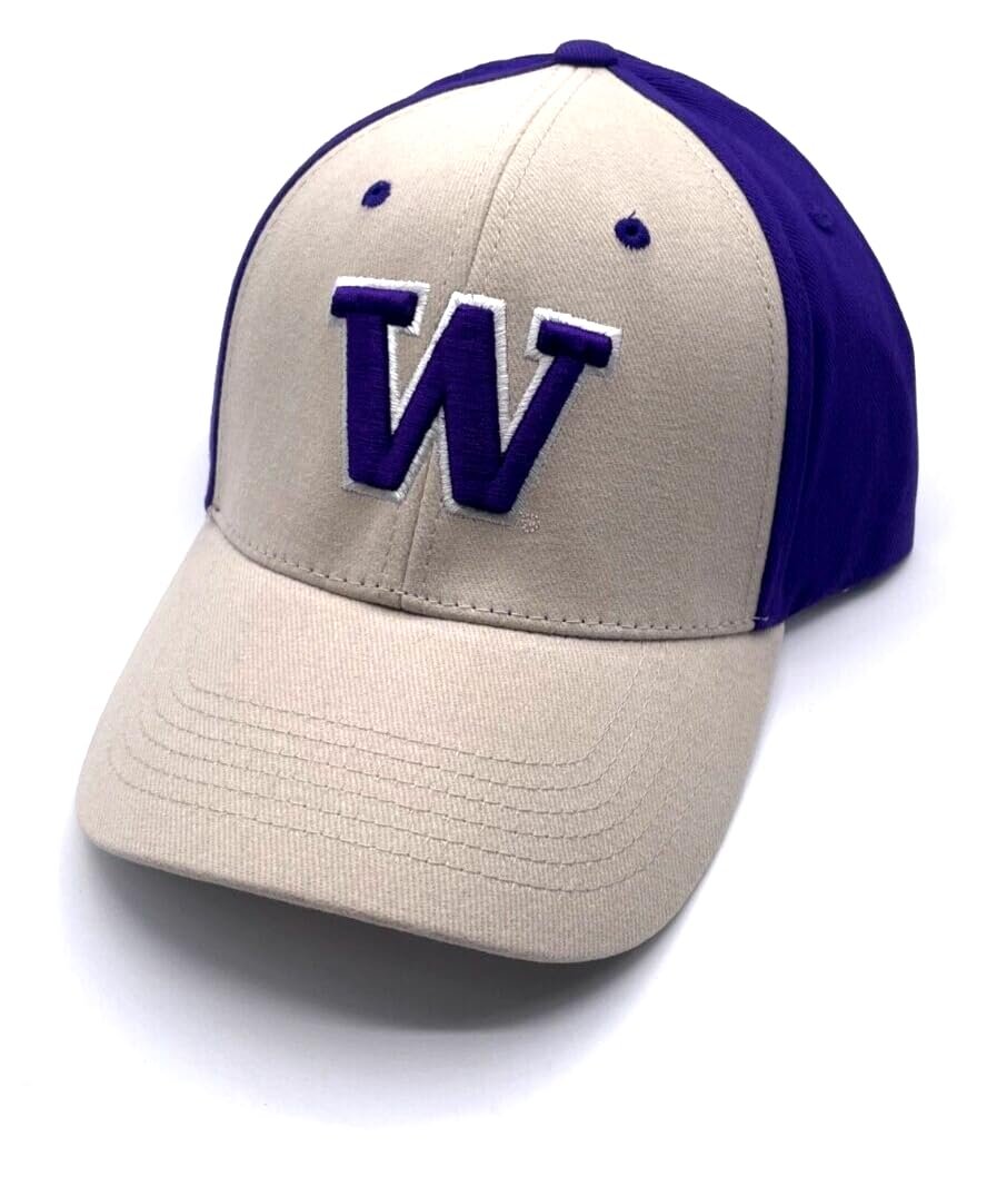 Officially Licensed Washington University Classic Two-Tone Hat Adjustable Huskies Team Logo Embroidered Cap