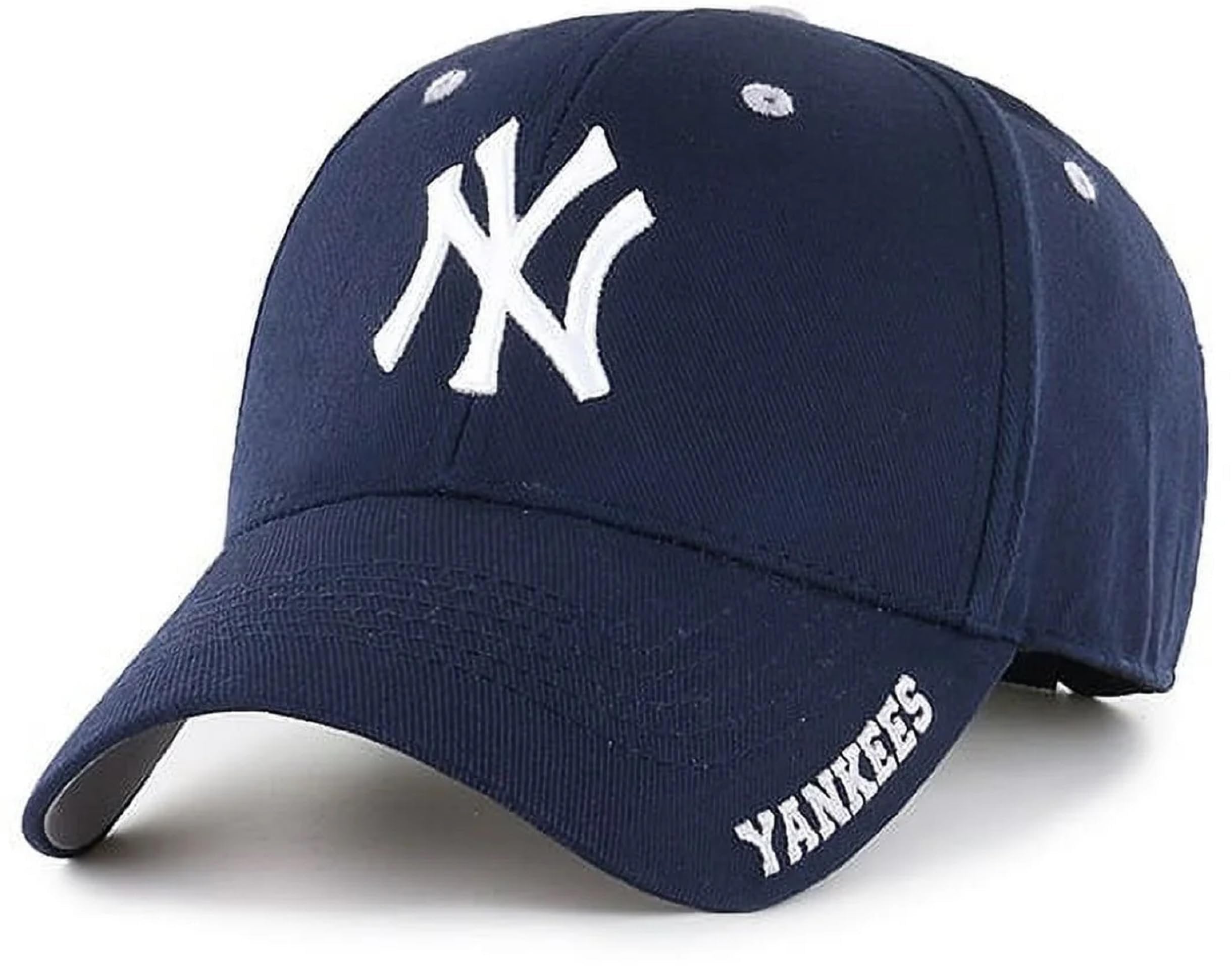 Officially Licensed New York Baseball Classic Edition Hat Adjustable Embroidered NY Team Logo Structured MVP Navy Cap