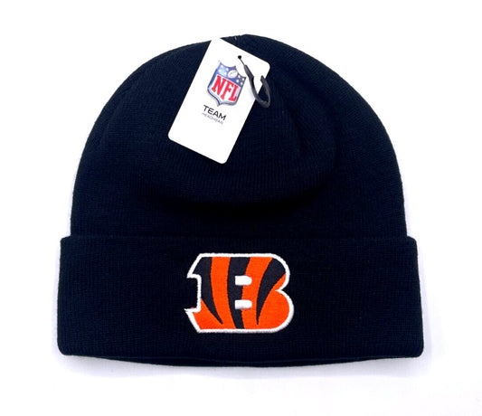 Cincinnati Bengals Beanie Hat Black Cuffed NFL Football Team Logo New