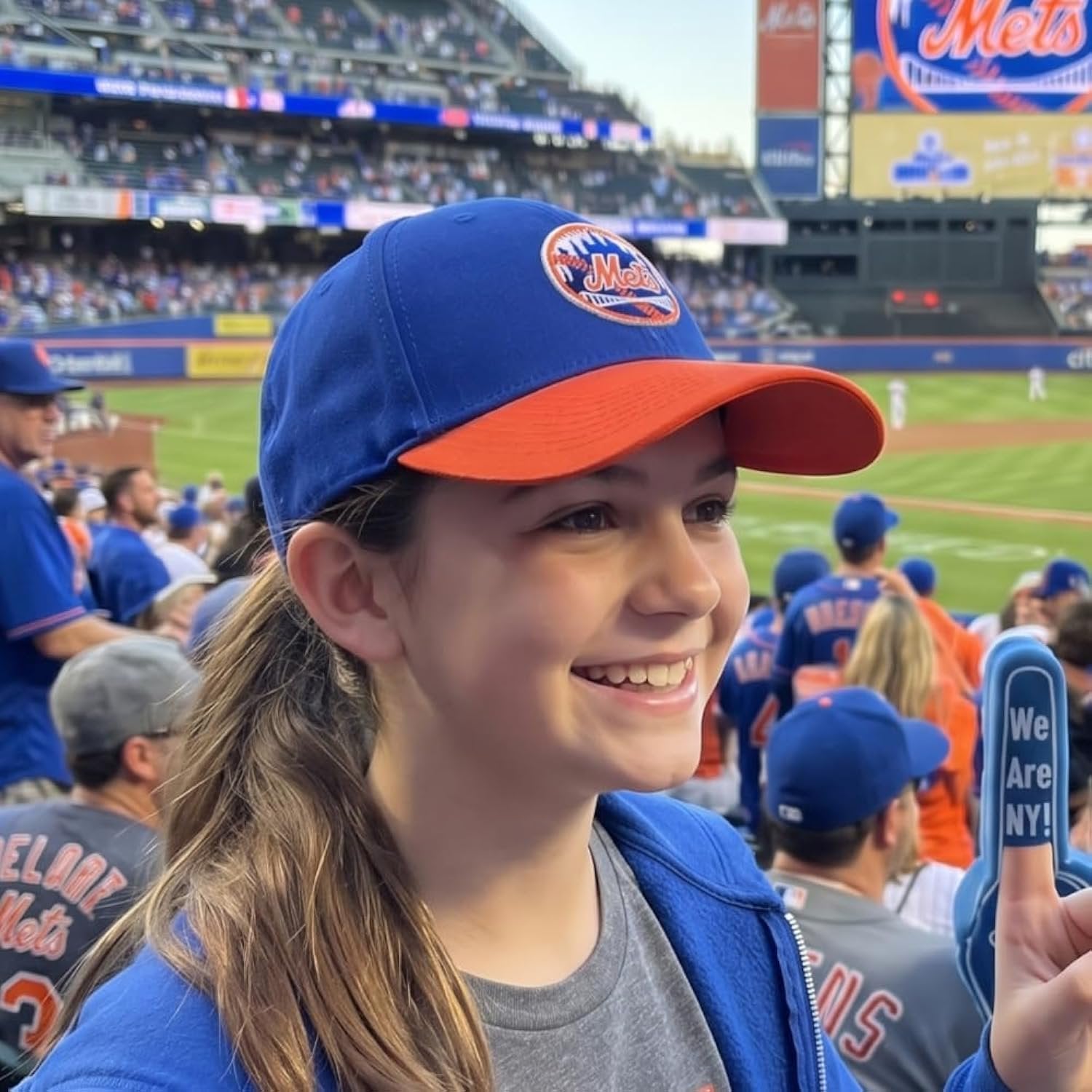 Officially Licensed NY Mets Youth Kids Baseball Hat Classic MVP Adjustable Embroidered Team Logo Structured Two-Tone Cap