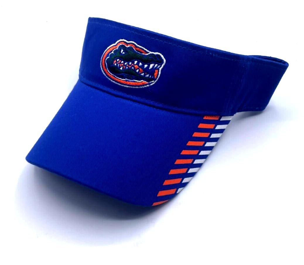 University Florida Hat Classic Gators Team Logo Adjustable Visor Cap (Blue)