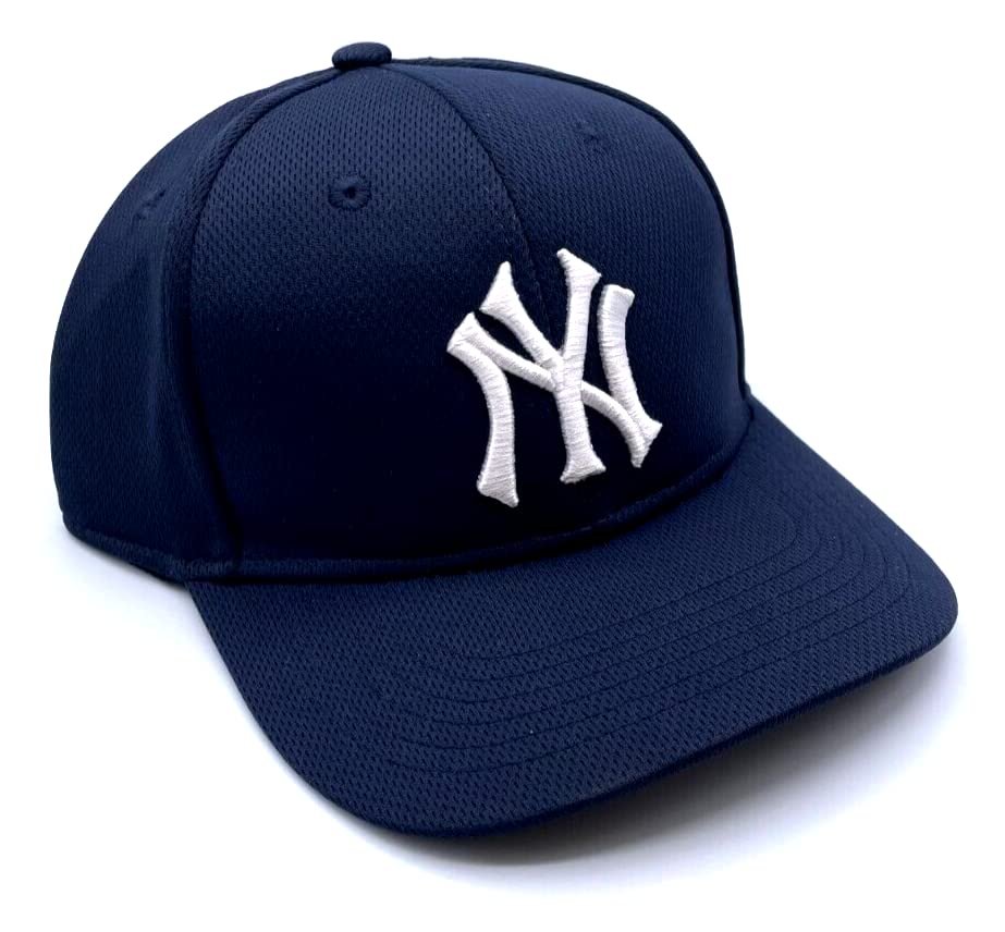 Officially Licensed New York Baseball Team Kids Youth Hat Adjustable Classic Logo Cap (Navy Blue)