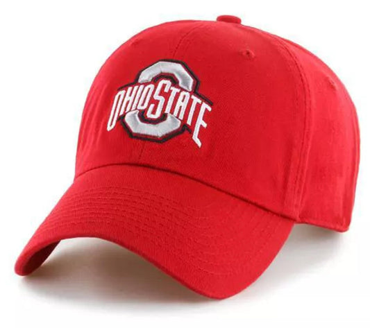 Officially Licensed Ohio State Clean Up Hat Classic Team Logo Adjustable Relaxed Fit Embroidered Cap