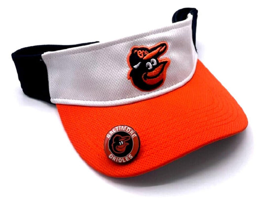 Baltimore Orioles Visor Hat Two Tone MLB Baseball Team Logo Cap with Pin New