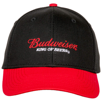 H Bar C Men's Direct Budweiser Logo Embroidered Ball Cap Black One Size