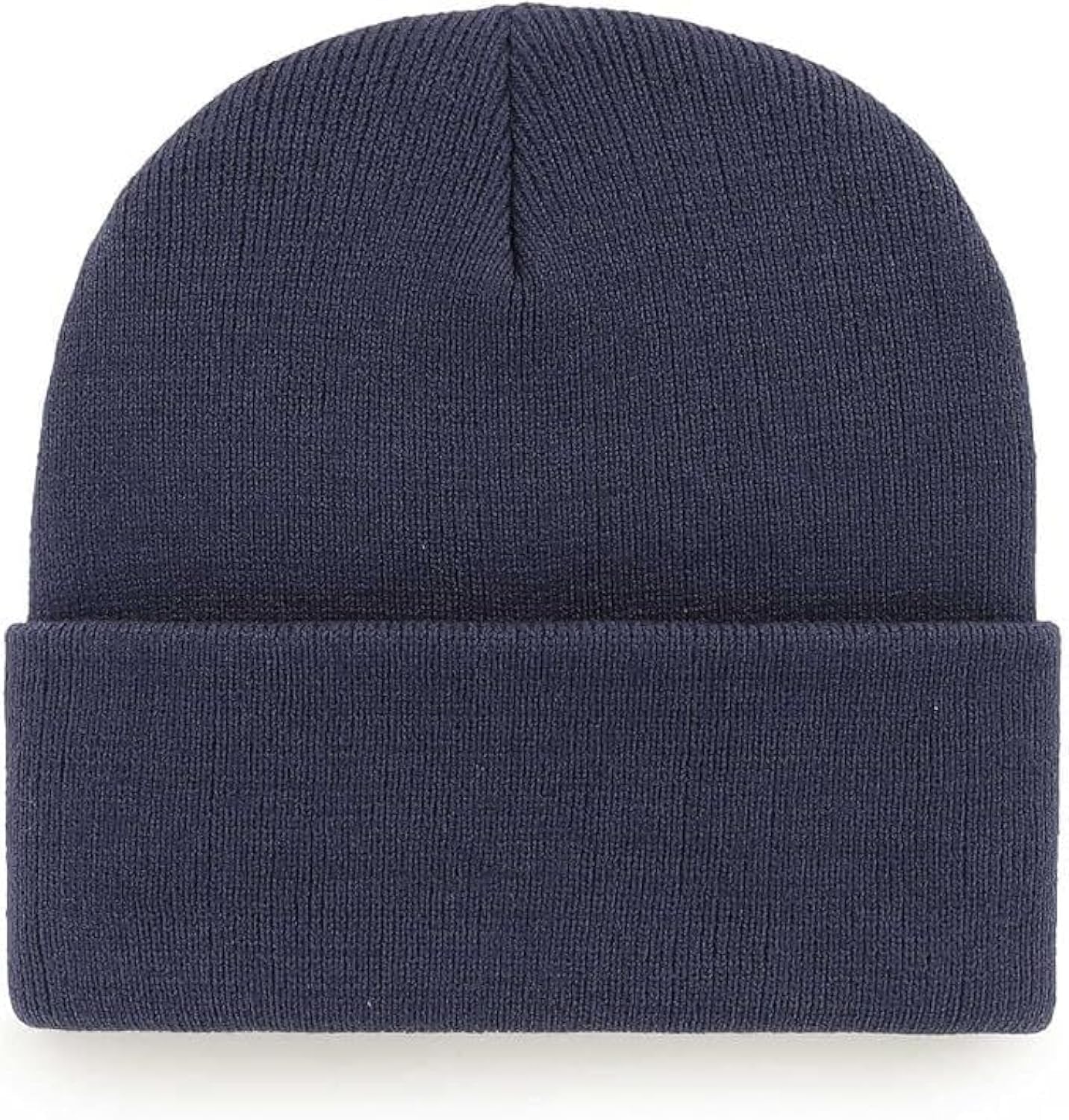 Officially Licensed New York Navy Blue Cuffed Knit Beanie with Iconic NY Embroidery in White