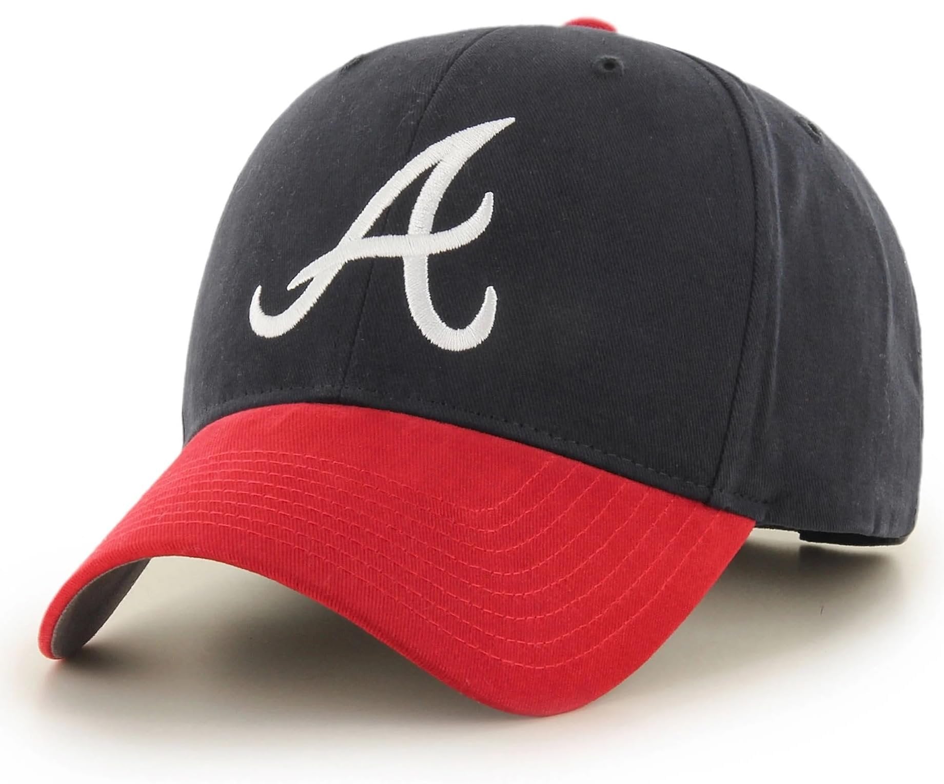 Atlanta Braves Hat Youth / Kids MLB Baseball Classic Home Team Logo Adjustable Navy Blue/Red Cap