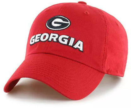 Officially Licensed Georgia Red Clean Up Hat Classic Edition Relaxed Fit Adjustable Bulldogs Team Logo Embroidered Cap