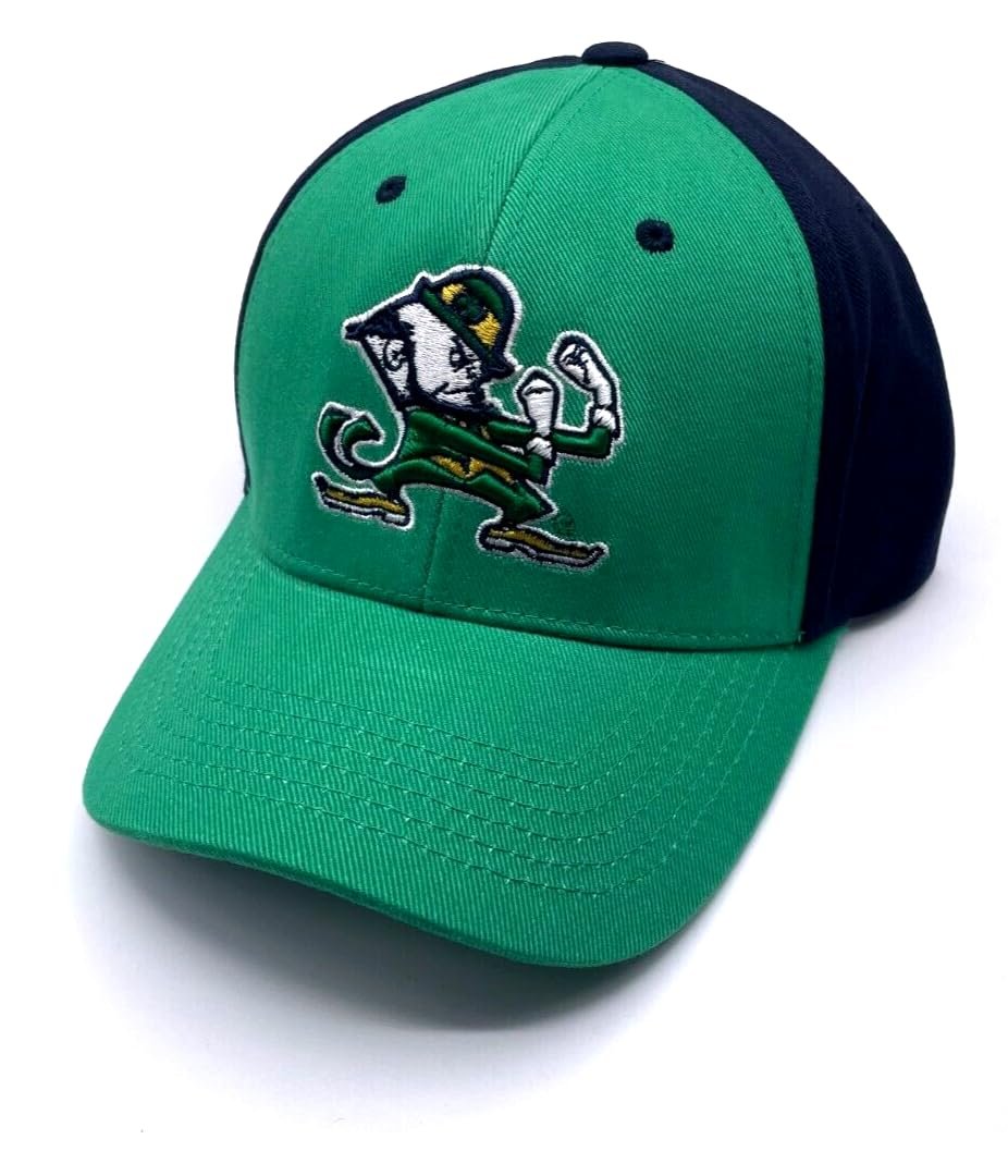 Officially Licensed Notre Dame Classic Two-Tone Hat Adjustable Irish Logo Embroidered Cap Multicolor