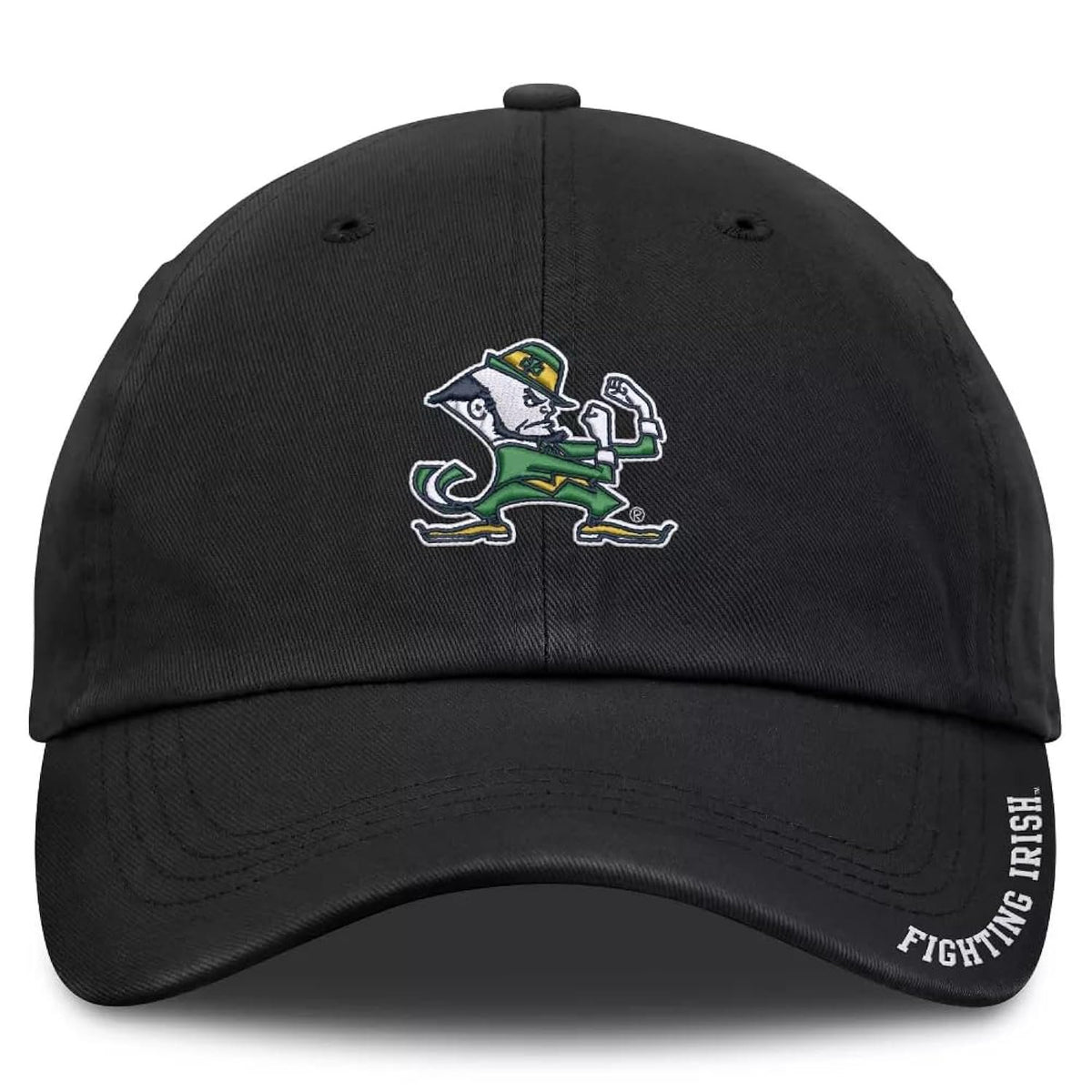 Notre Dame Relaxed Fit Black Captain Hat Embroidered Fighting Irish Cap