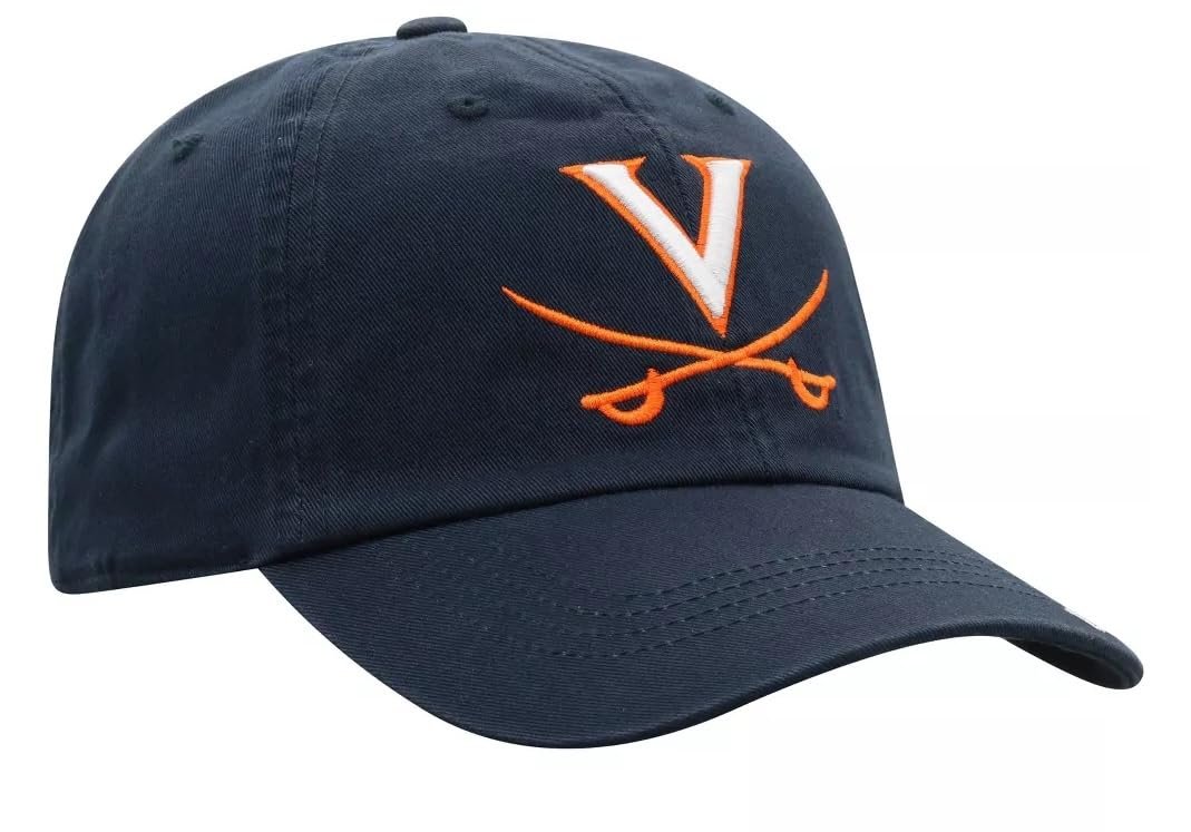 Officially Licensed Virginia University Classic Edition Hat Adjustable Relaxed Fit Team Logo Embroidered Blue Cap