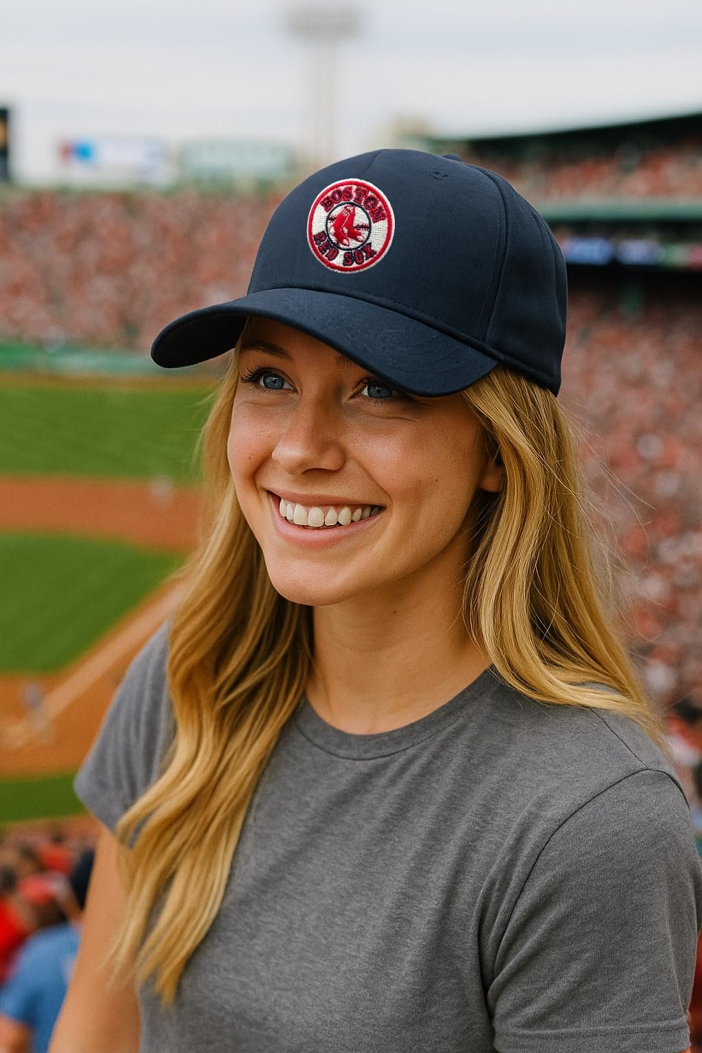 Officially Licensed Boston Red Sox Baseball Classic Edition Navy MVP Hat Adjustable Primary Home Team Logo Red/Blue Sox Sports Ball Cap