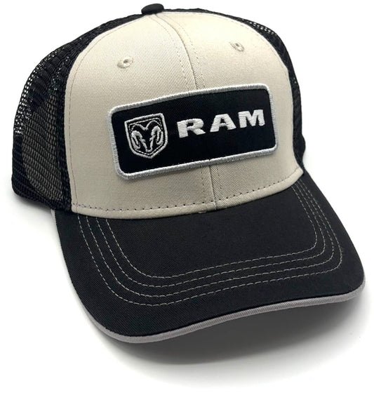 DODGE RAM TRUCKS HAT AUTOMOTIVE TWO TONE MESH TRUCKER HAT CAR AMERICAN NEW CAP