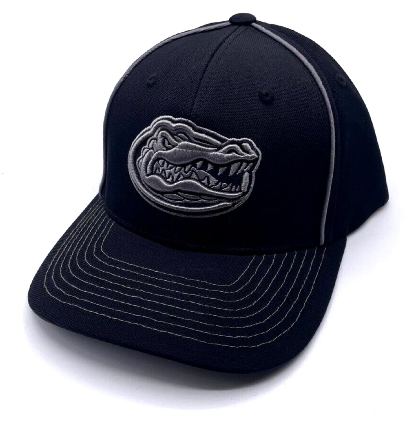 University Florida Hat Classic Adjustable Gators Team Logo Structured MVP Embroidered Cap (Nylon/Polyester, Black)