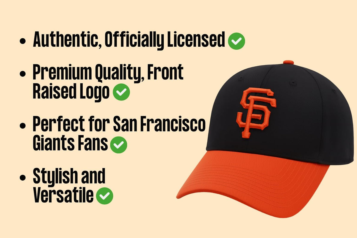 Officially Licensed San Francisco Youth Kids Baseball Hat Classic MVP Adjustable Embroidered SF Team Logo Structured Two-Tone Cap
