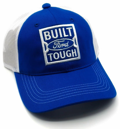 FORD HAT AUTOMOTIVE AMERICAN TWO TONE MESH TRUCKER HAT CAR BUILT TOUGH NEW CAP